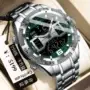 POEDAGAR Dual Display Luxury Sports Watch