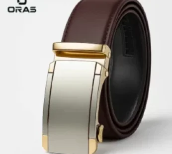 B674 ORAS Premium Genuine Leather Automatic Buckle Belt