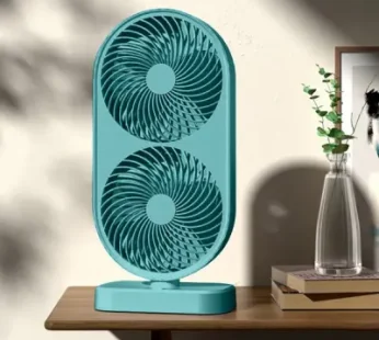 120° Adjustable High Speed Portable Double Head Desk Fan