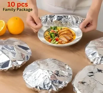 10 Pcs Reusable Aluminum Foil Food Cover Set