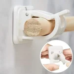 2 Pcs Self Adhesive Curtain Rod Bracket Wall Hooks – Durable Waterproof Curtain Pole Holder for Bathroom, Kitchen & Home (2 Pcs)