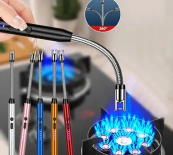 Kitchen Electric USB Windproof Lighter – Rechargeable Flameless Arc Lighter for Gas Stove, Candle & BBQ Use