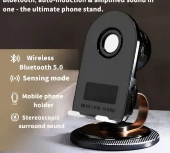 Sensor speaker with phone stand