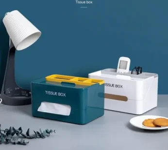 Multifunctional Tissue Box Cover with Storage – Modern Decorative Tissue Holder for Home & Office