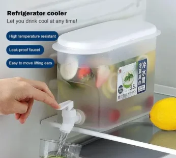 3L Refrigerator Water Jug with Faucet – Plastic Juice & Cold Drink Dispenser