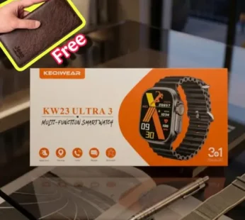 KW23 Ultra3 Smartwatch with 3 Straps (Free Long Premium wallet)