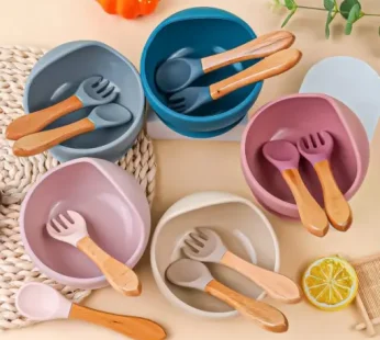 3PCS/Set Silicone Baby Feeding Bowl Tableware for Kids Waterproof Suction Bowl With Spoon