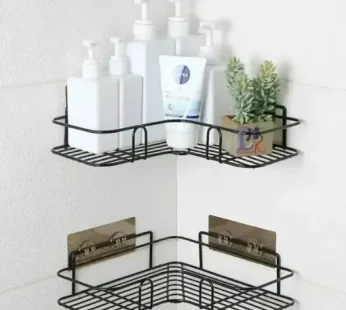 1 Pcs Stainless Steel Bathroom Corner Shelf – Wall Mounted Rustproof Storage Rack for Shower & Kitchen