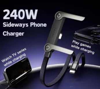 240W Fast Charging Cable 2-in-1 with Phone Holder