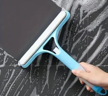 Multi-Function 3-in-1 Glass Cleaner Wiper – Window Squeegee with Spray Bottle & Microfiber Scrub for Mirror, Car & Household Use