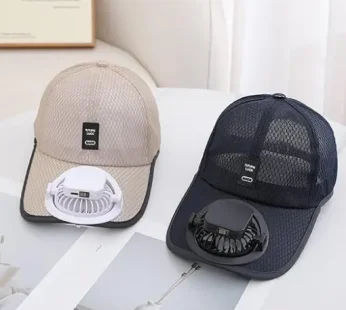 Solar Powered Fan Hat for Men & Women – USB Rechargeable Cooling Baseball Cap