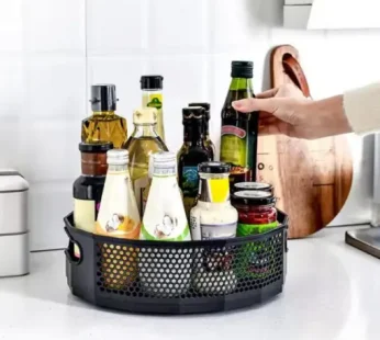 360° Rotating Countertop Storage Box – Large-Capacity Seasoning Organizer with Handle
