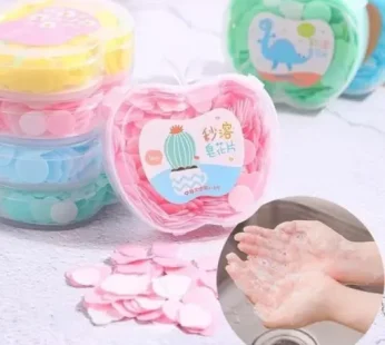 1 Pcs Portable Paper Soap Sheets in Cute Apple Shape Box