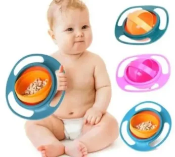 Magic Gyro Bowl 360 Degree Rotate Spill-Proof Bowls with Lid Plastic Creative Dishes Practice Feeding Bowls