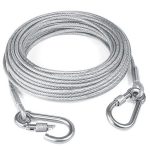 Heavy Duty Stainless Steel Clothesline Rope with Safety Hooks