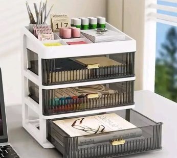 Drawer Transparent Storage Boxes Large Capacity Dust-proof Desk Organizer Box